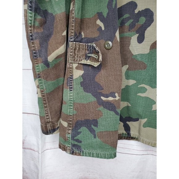 Vintage Large Regular Graney U.S. Army Woodland Camouflage Button Up Jacket - Picture 7 of 12